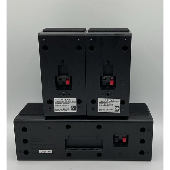 SONY SS-SRP1200 x2 and SS-CNP1200 Center Channel Speaker ~ 3 Speaker Set. Tested - Picture 4 of 12